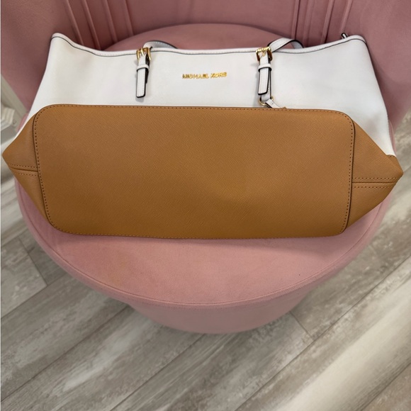 Michael Kors White and Tan Women's Tote Bag - Picture 3 of 5